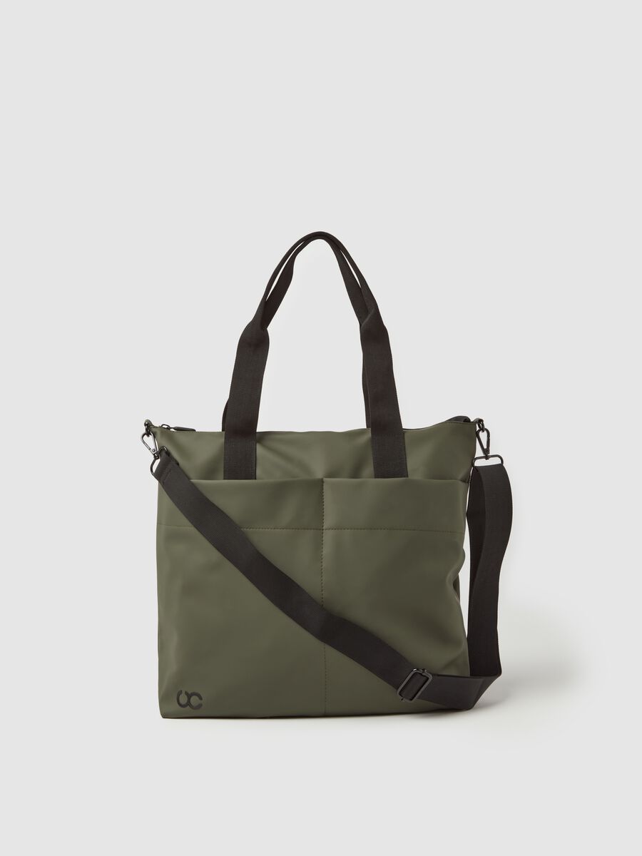 Borsa shopper impermeabile con tracolla_0