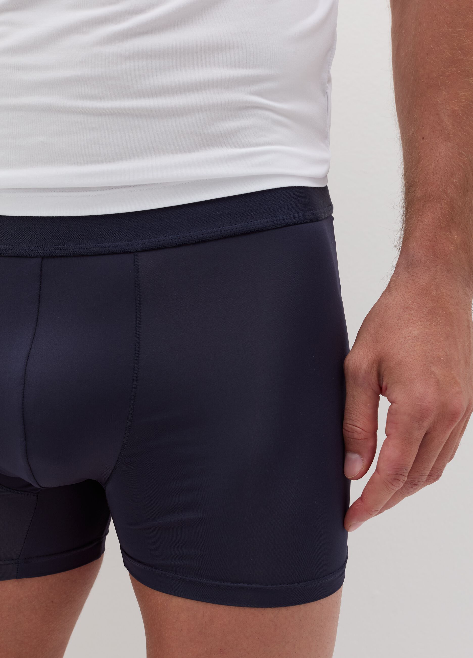 Bipack boxer midi in microfibra stretch