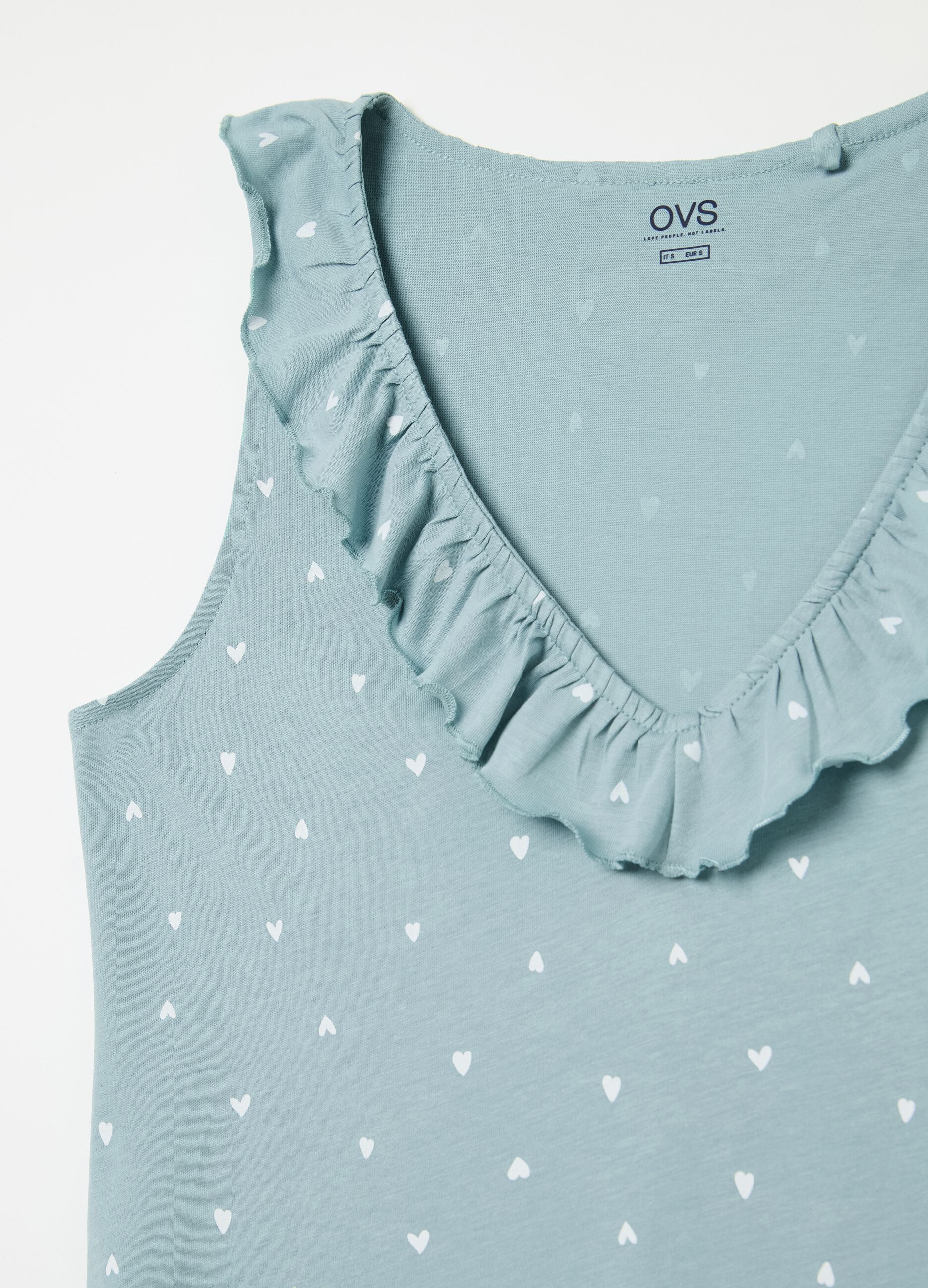 Nightdress with small hearts print