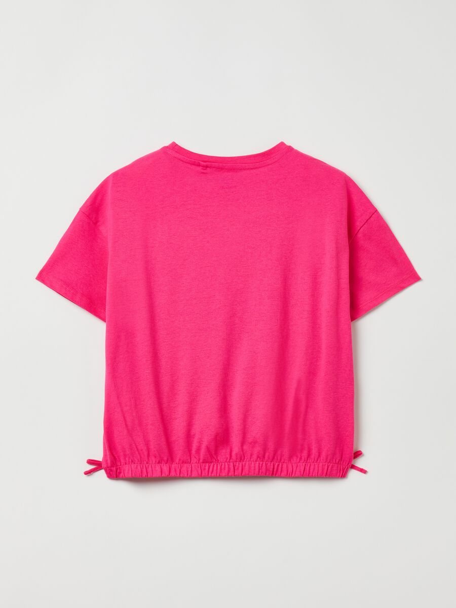 Cotton T-shirt with drawstring_1