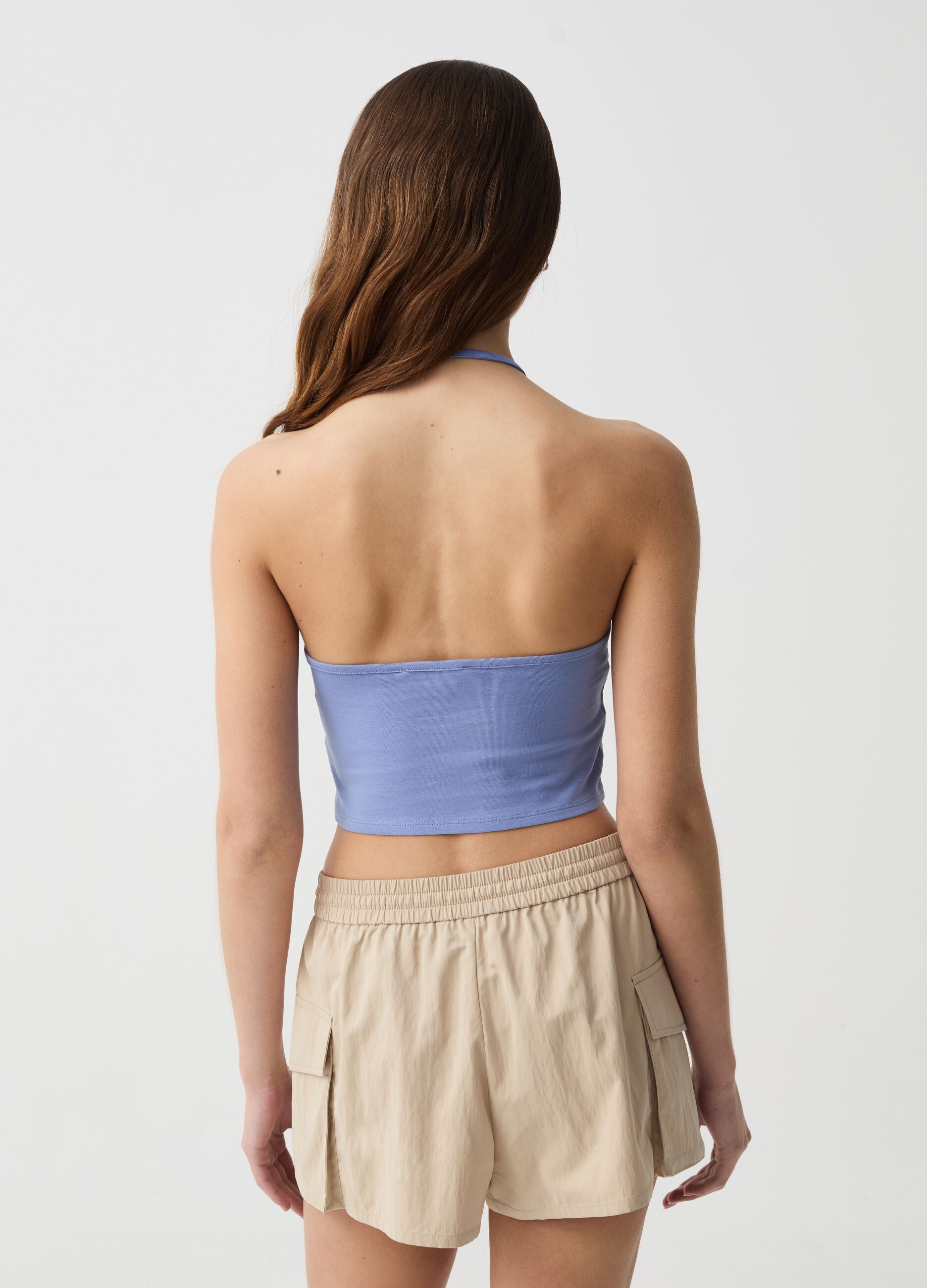 Crop top with halter neck