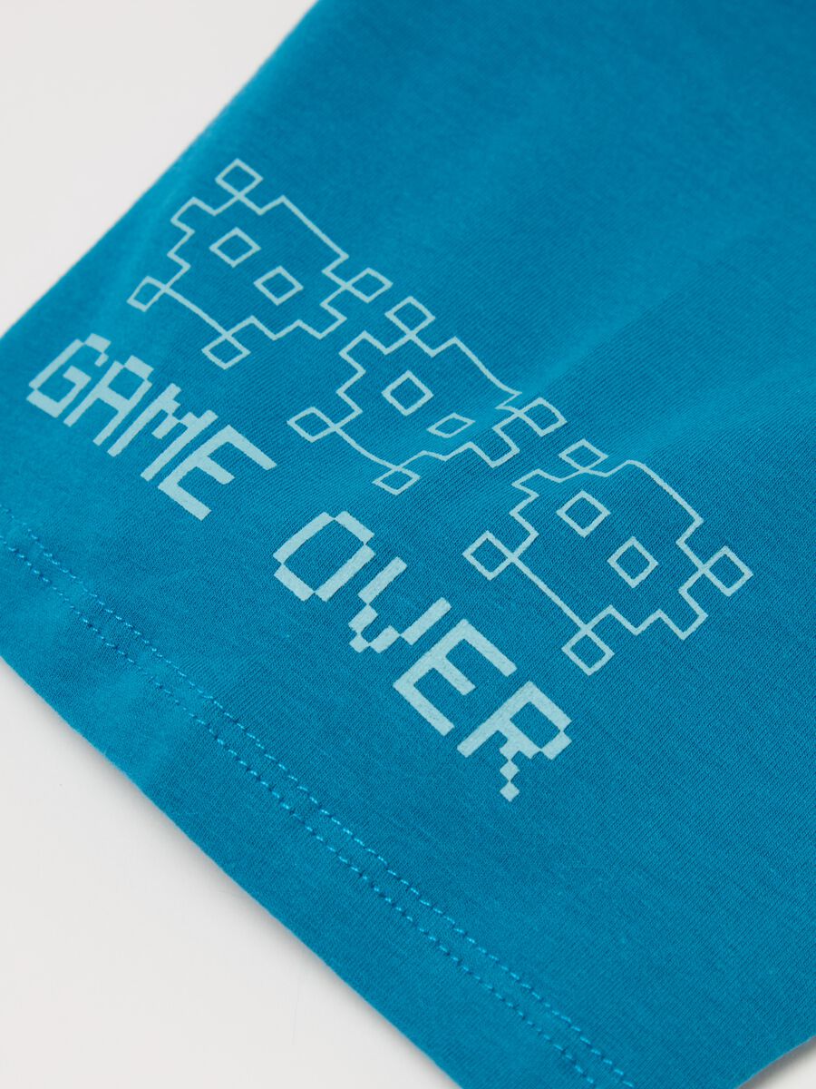 Tripack boxer in cotone bio stampa "Game Over"_2