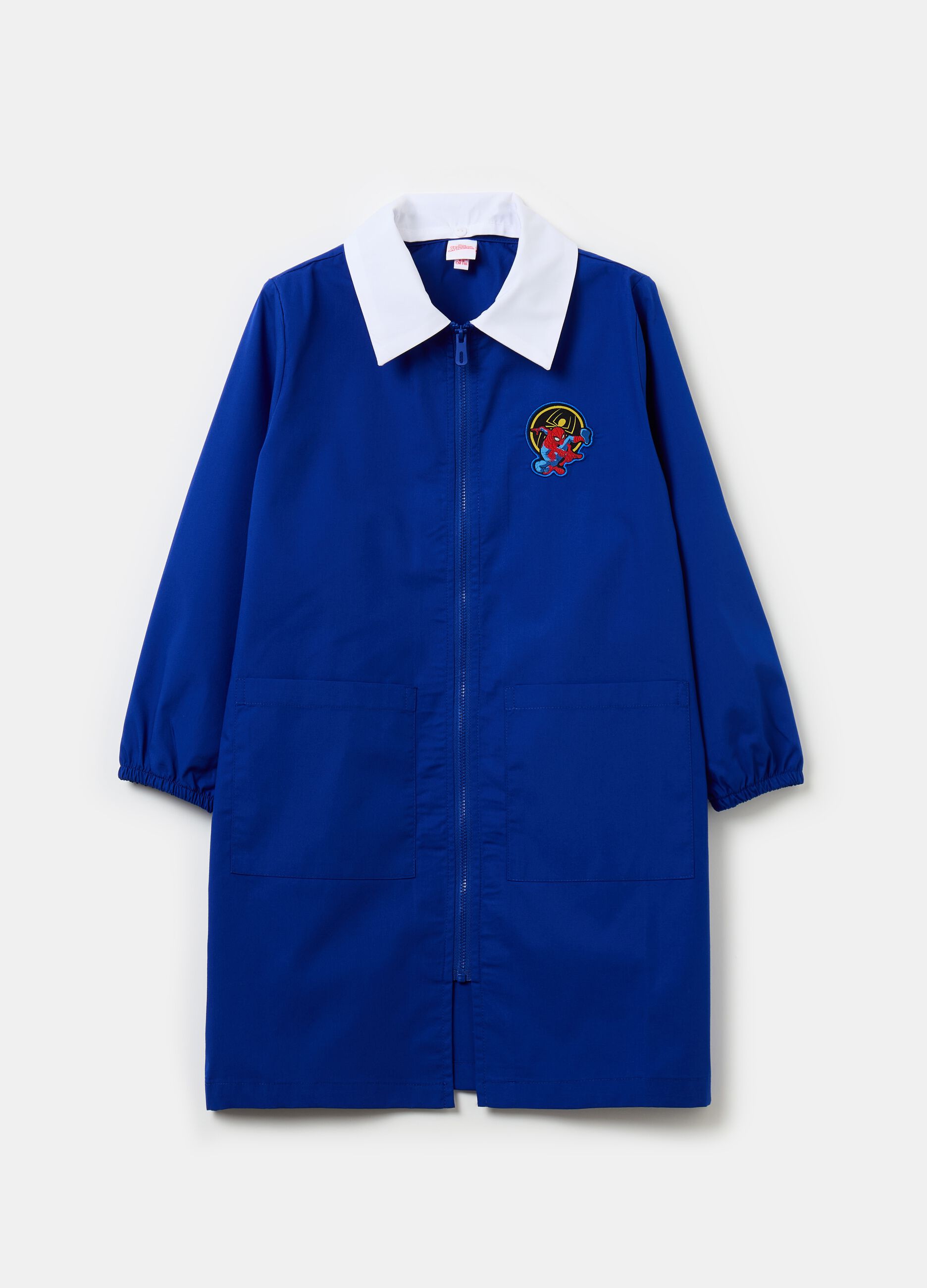 Smock with zip and Spider-Man patch