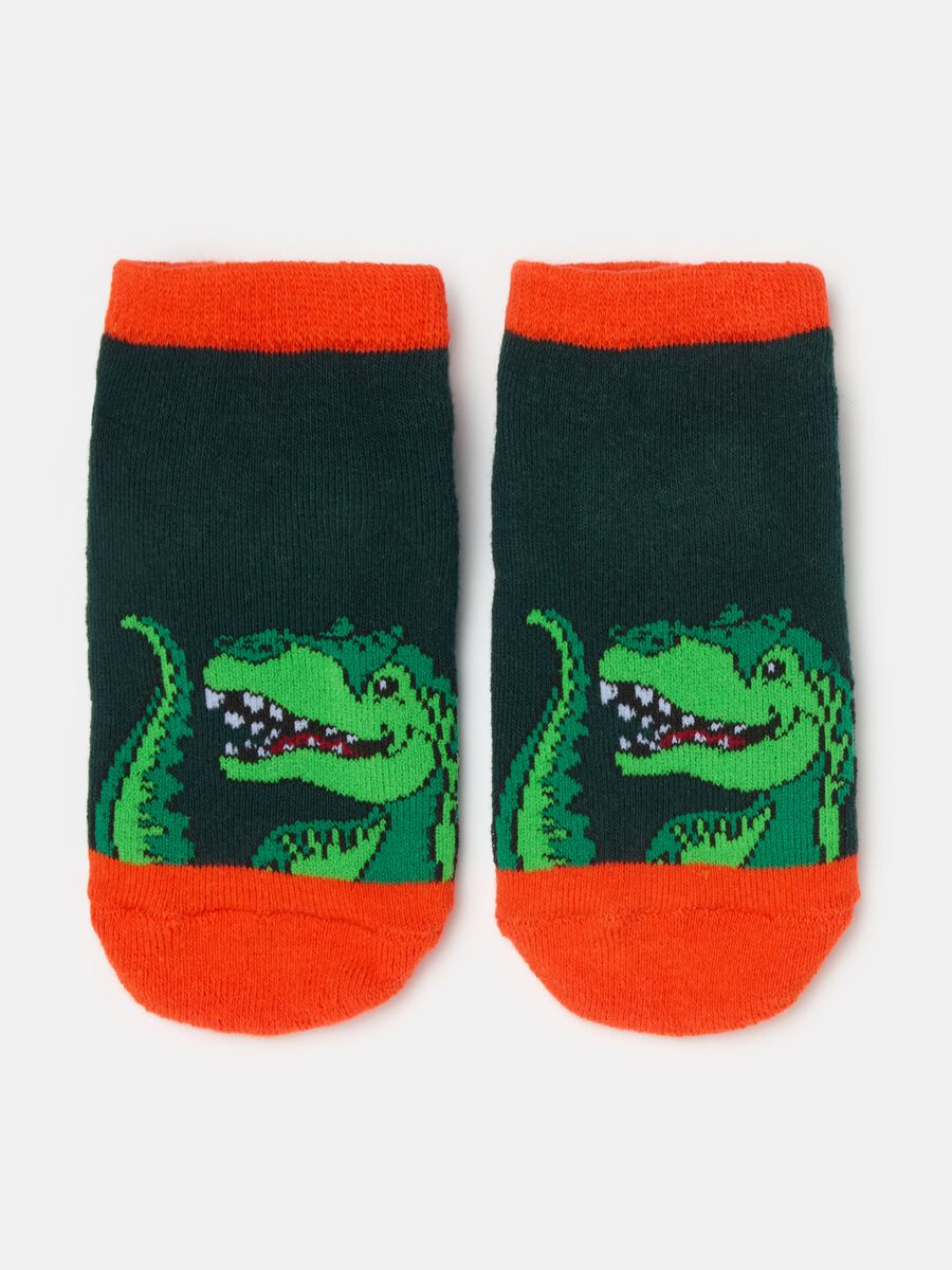 Slipper socks with dinosaur design_0