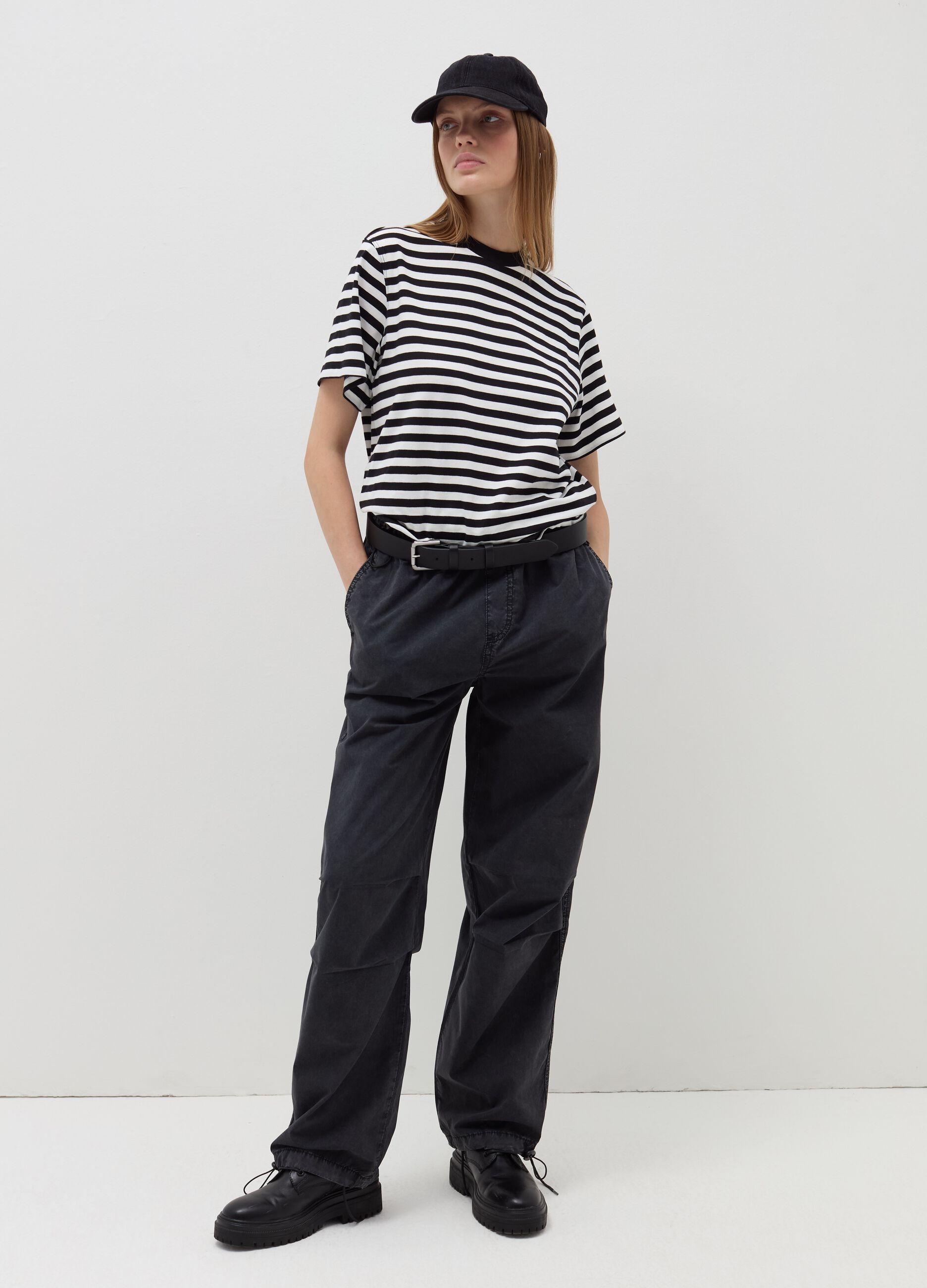 Cotton parachute trousers