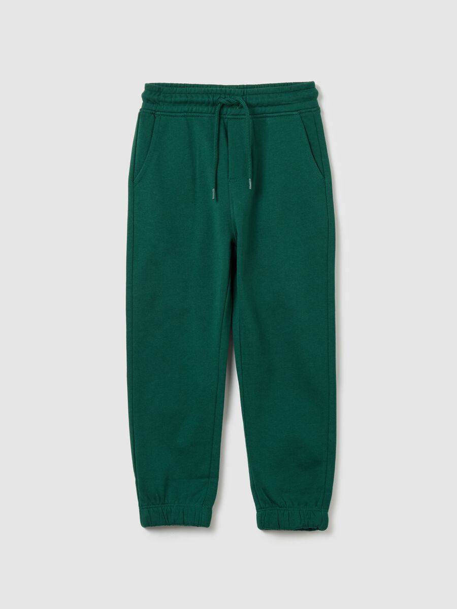 Fleece joggers with drawstring_0