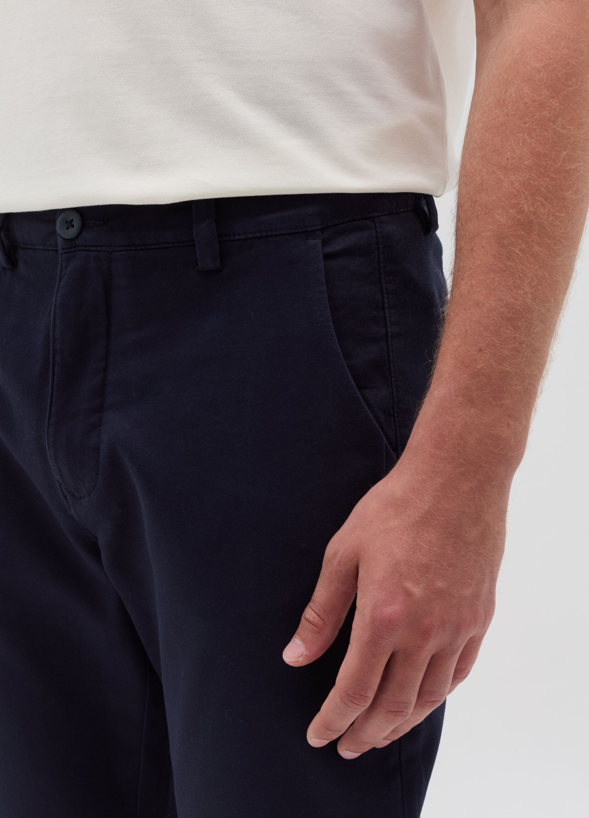 Stretch cotton chinos