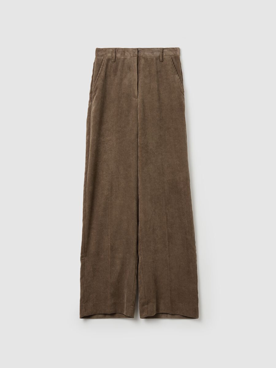 Wide-leg trousers in corduroy_4