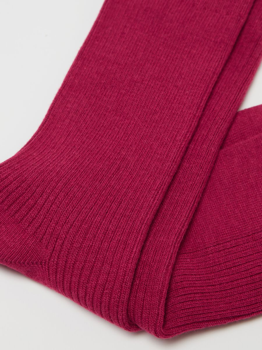 Stretch midi socks with ribbing_2