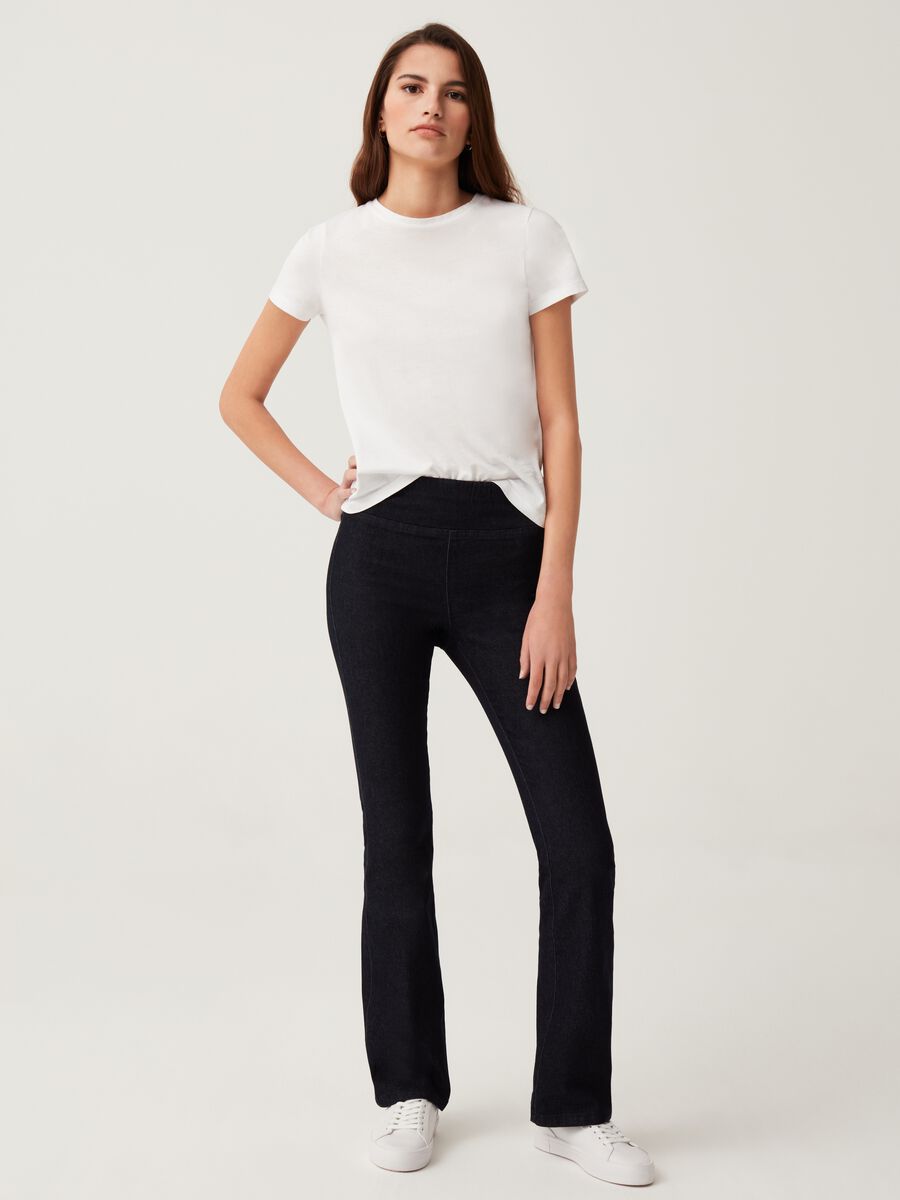 High-rise flare-fit jeggings_0