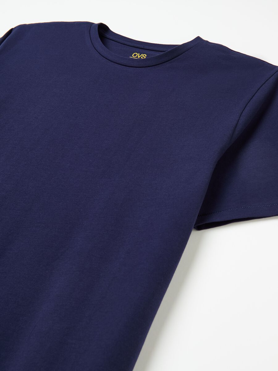 Stretch cotton T-shirt with crew-neck_5
