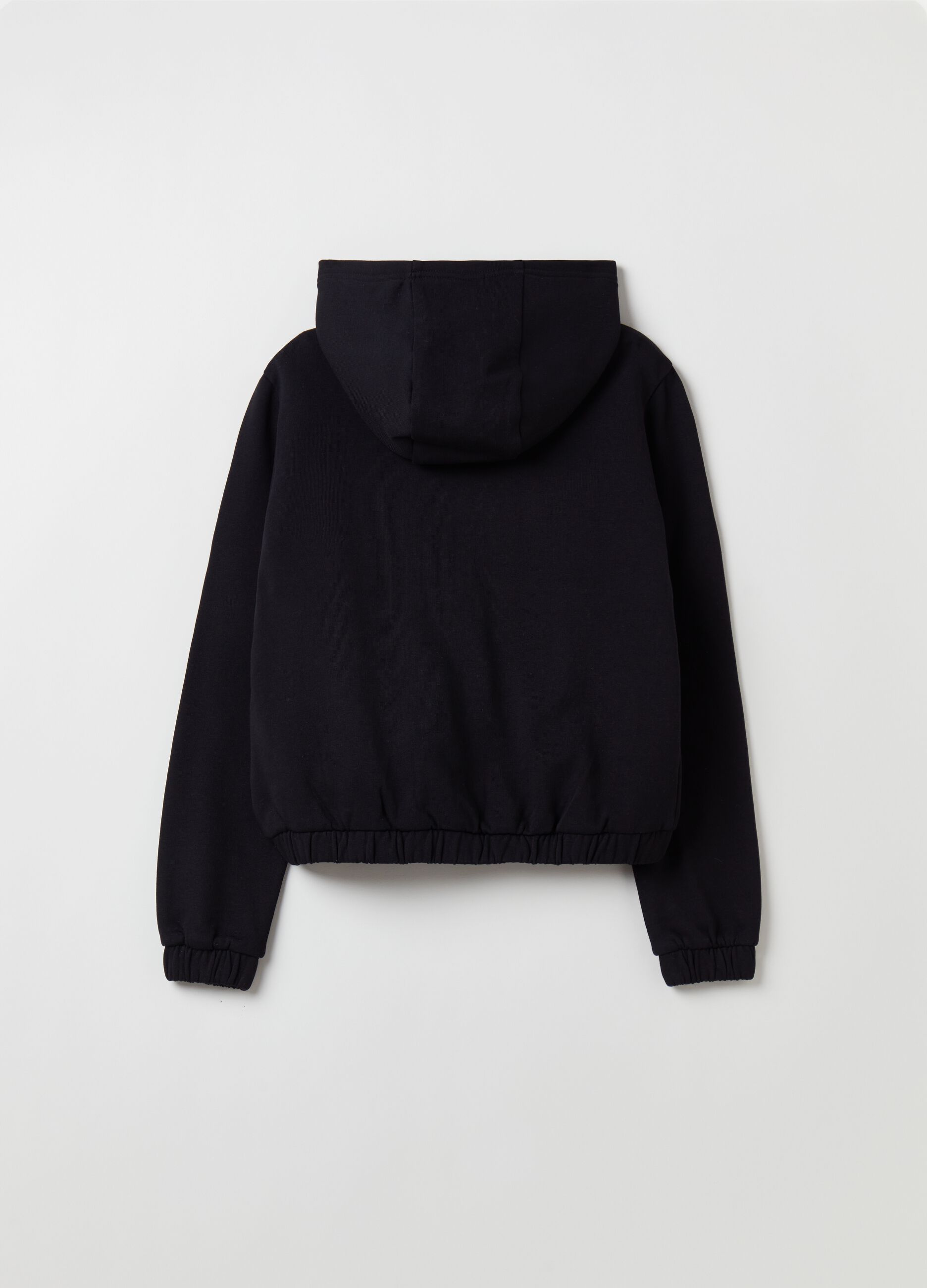 Full-zip sweatshirt with hood and pockets