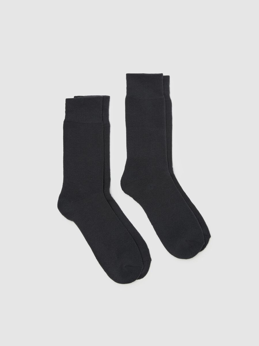 Two-pair pack short solid colour socks_0