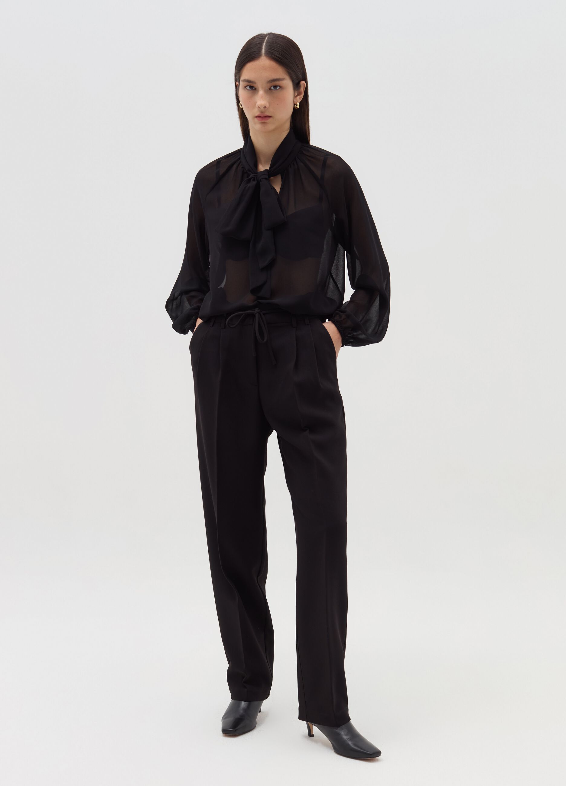 Cigarette trousers with cord