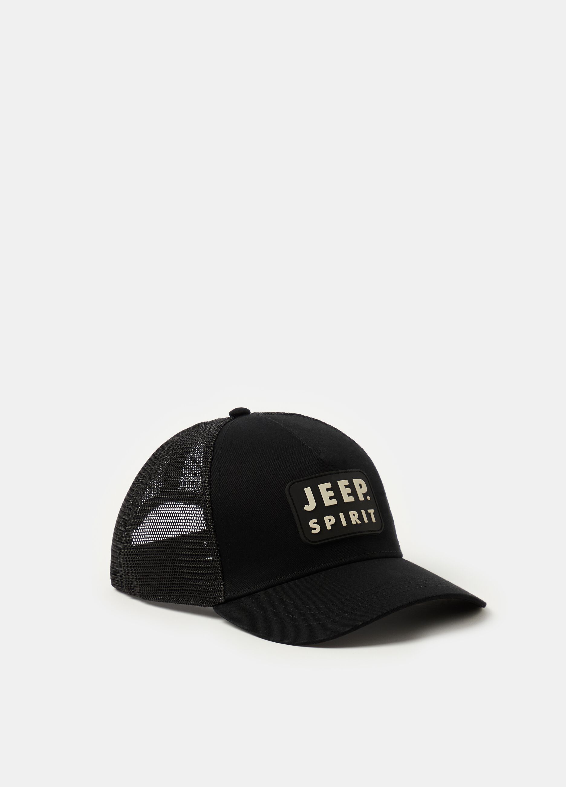 Baseball cap with Jeep patch