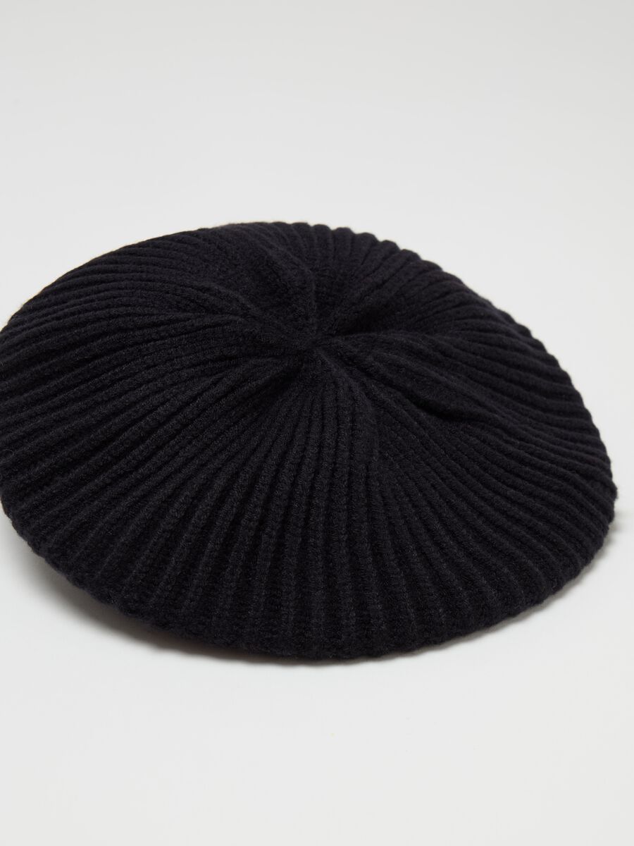 French beret with ribbed knit_2