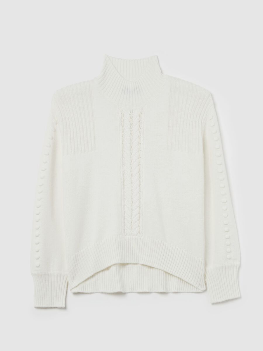 Cable-knit pullover with ribbed details_4