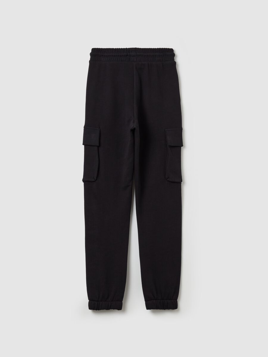 Cargo joggers with drawstring and pockets_4