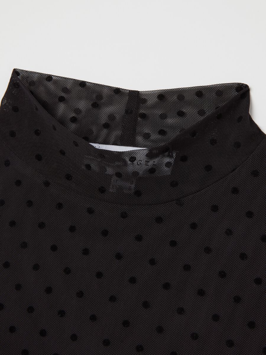 T-shirt in polka dot mesh_5