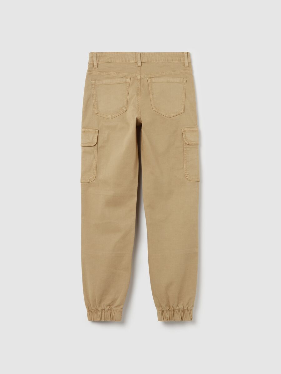 Stretch cotton cargo joggers_4