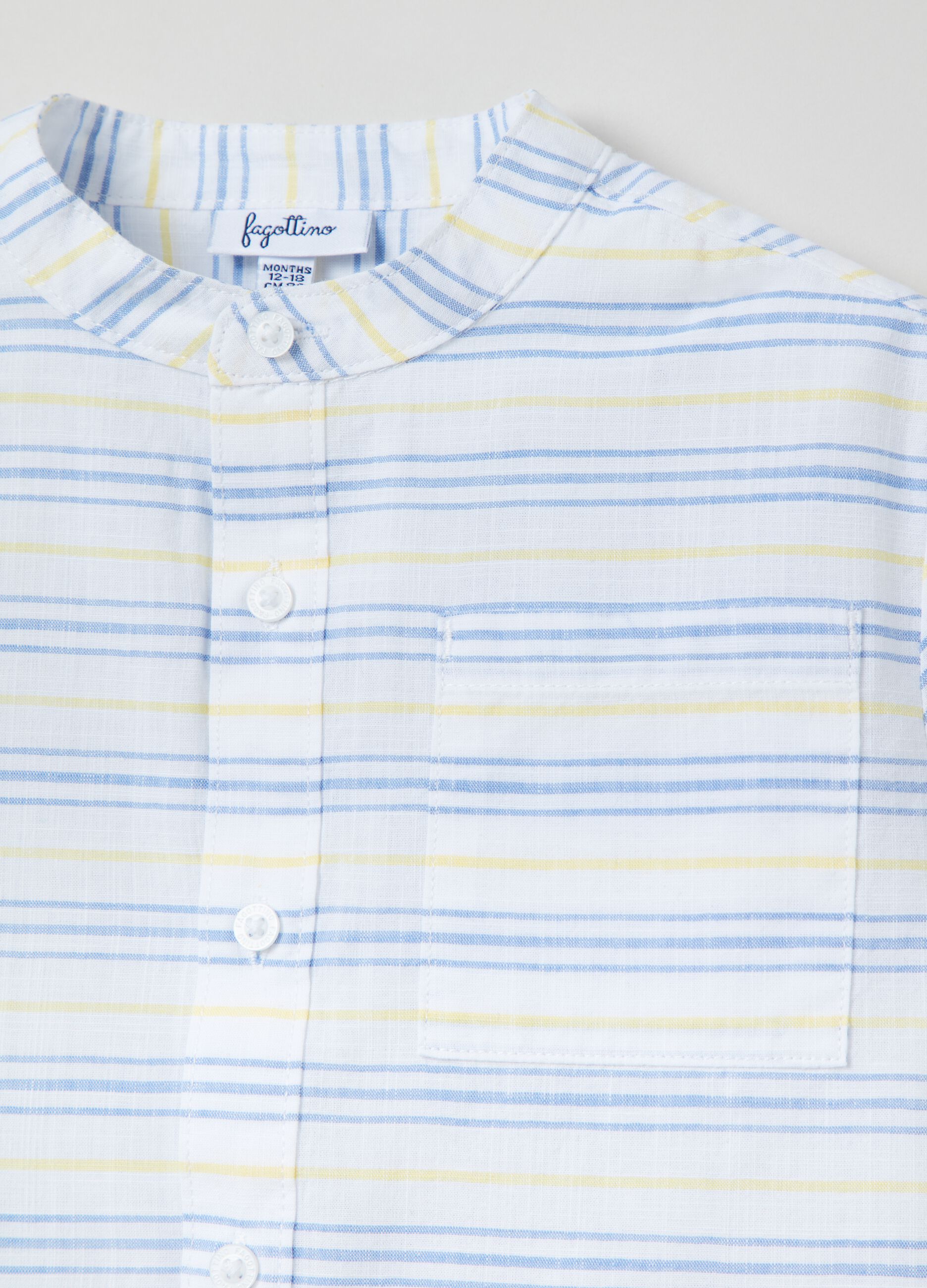 Yarn-dyed striped cotton shirt