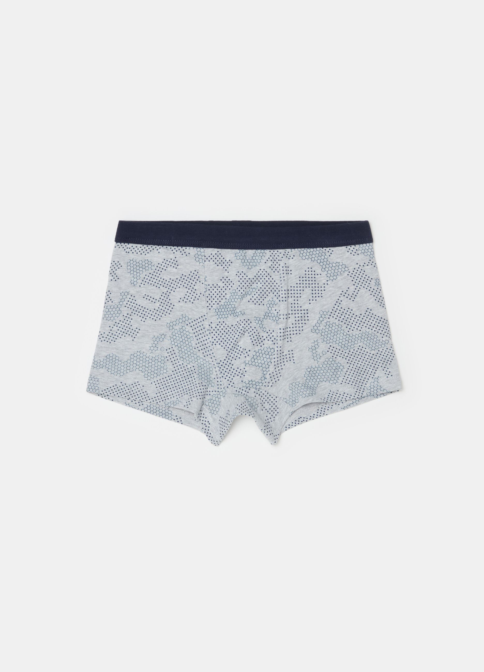 Organic cotton boxer shorts with print