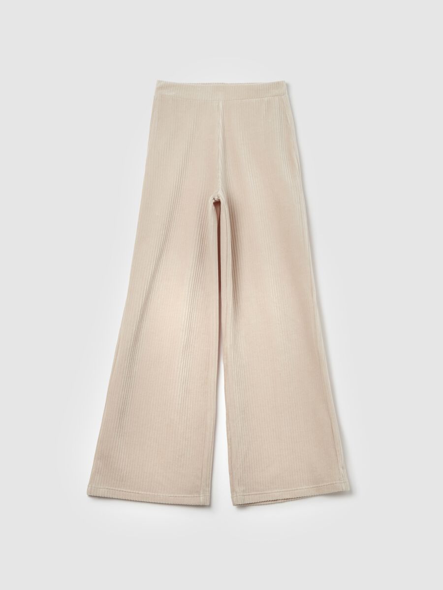 Wide-leg jogger trousers in corduroy_4