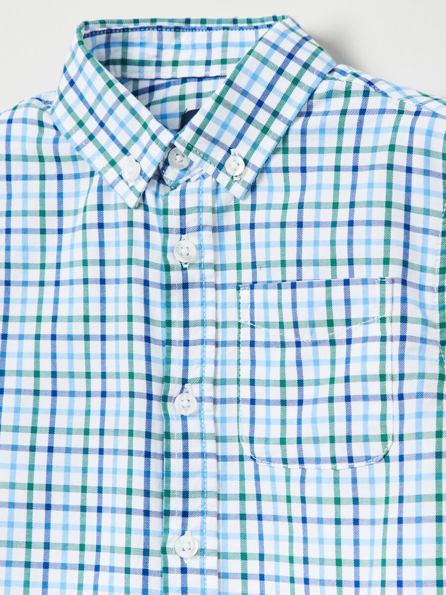 Cotton shirt with check pattern_2