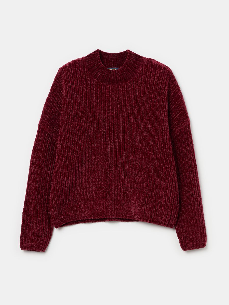 Chenille pullover with mock neck_4