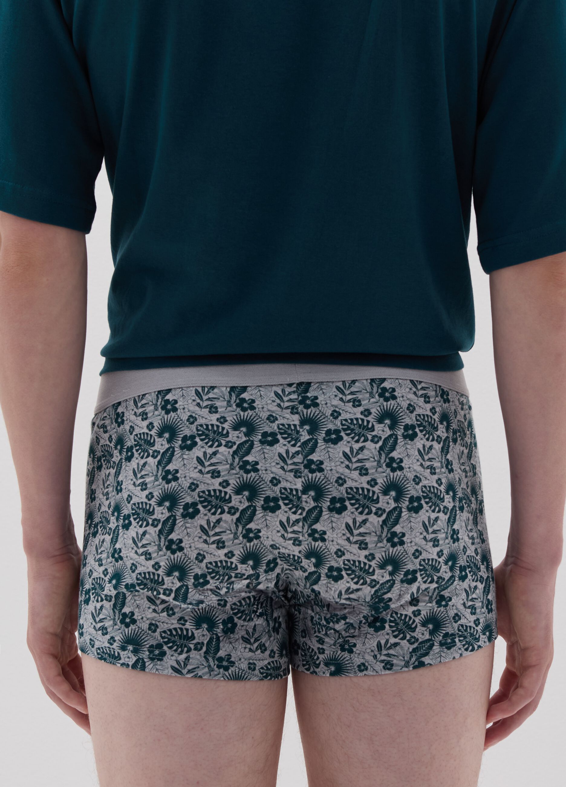 Five-pack organic cotton boxer shorts with print