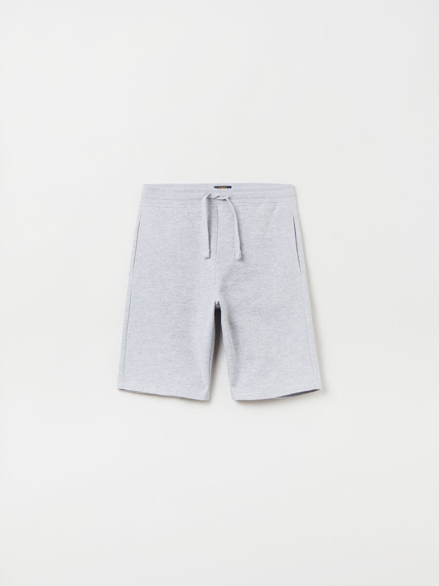 Fleece shorts with drawstring_0