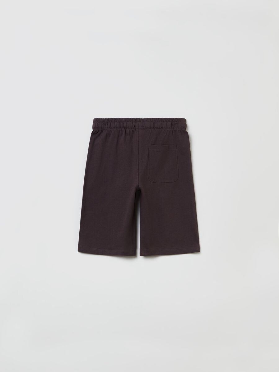 Cotton Bermuda shorts with drawstring_1