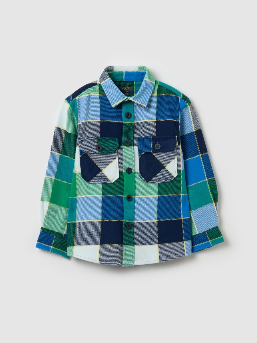 Flannel shirt with check pattern_0