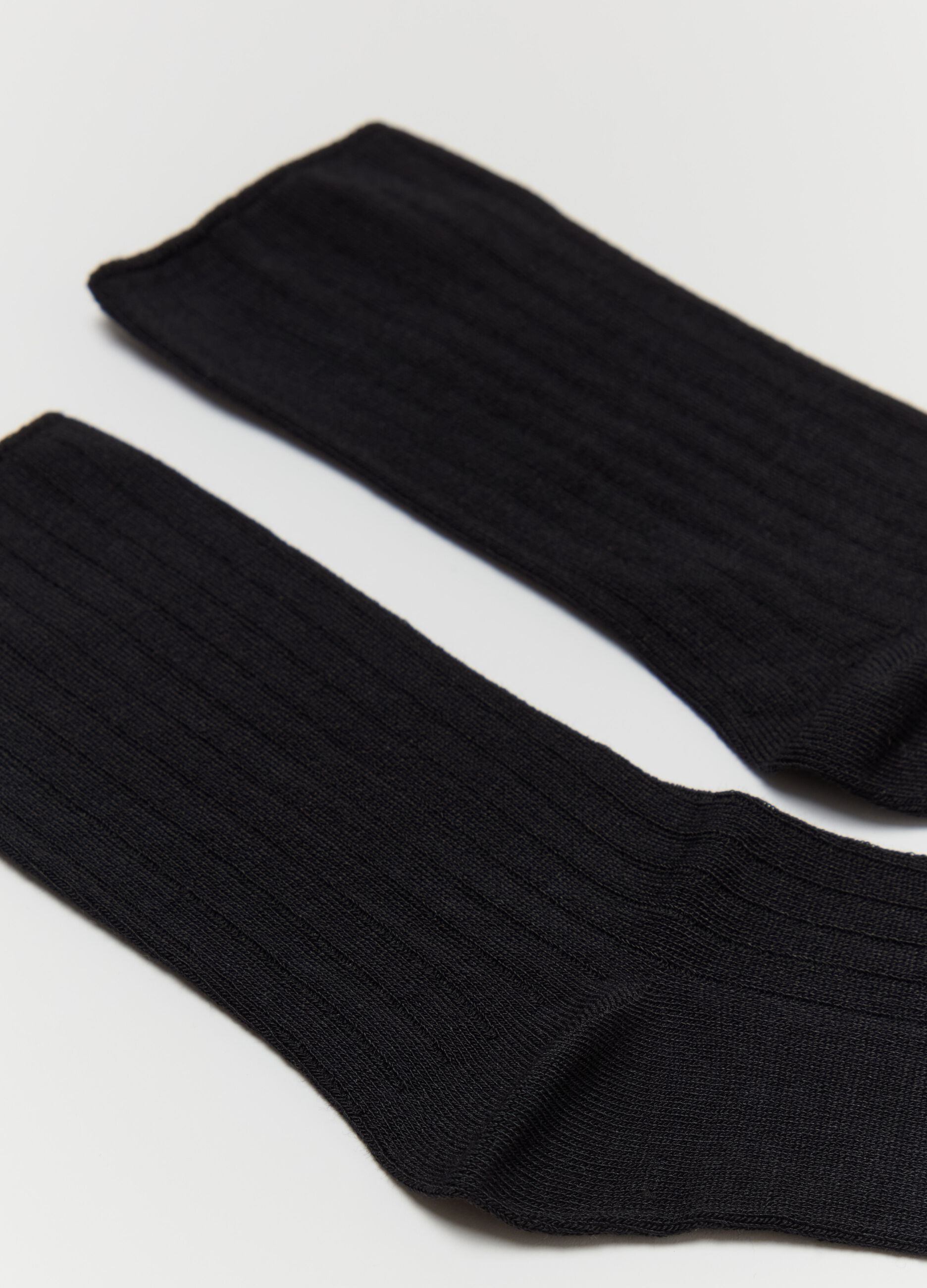 Two-pair pack short stretch ribbed socks