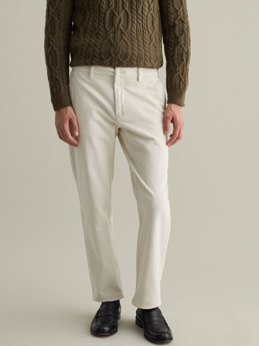 Corduroy chino trousers_1