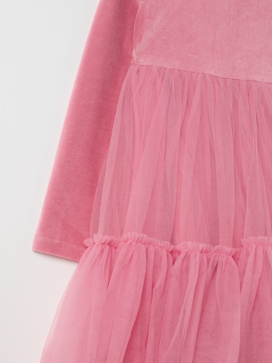 Chenille dress with tulle skirt_3