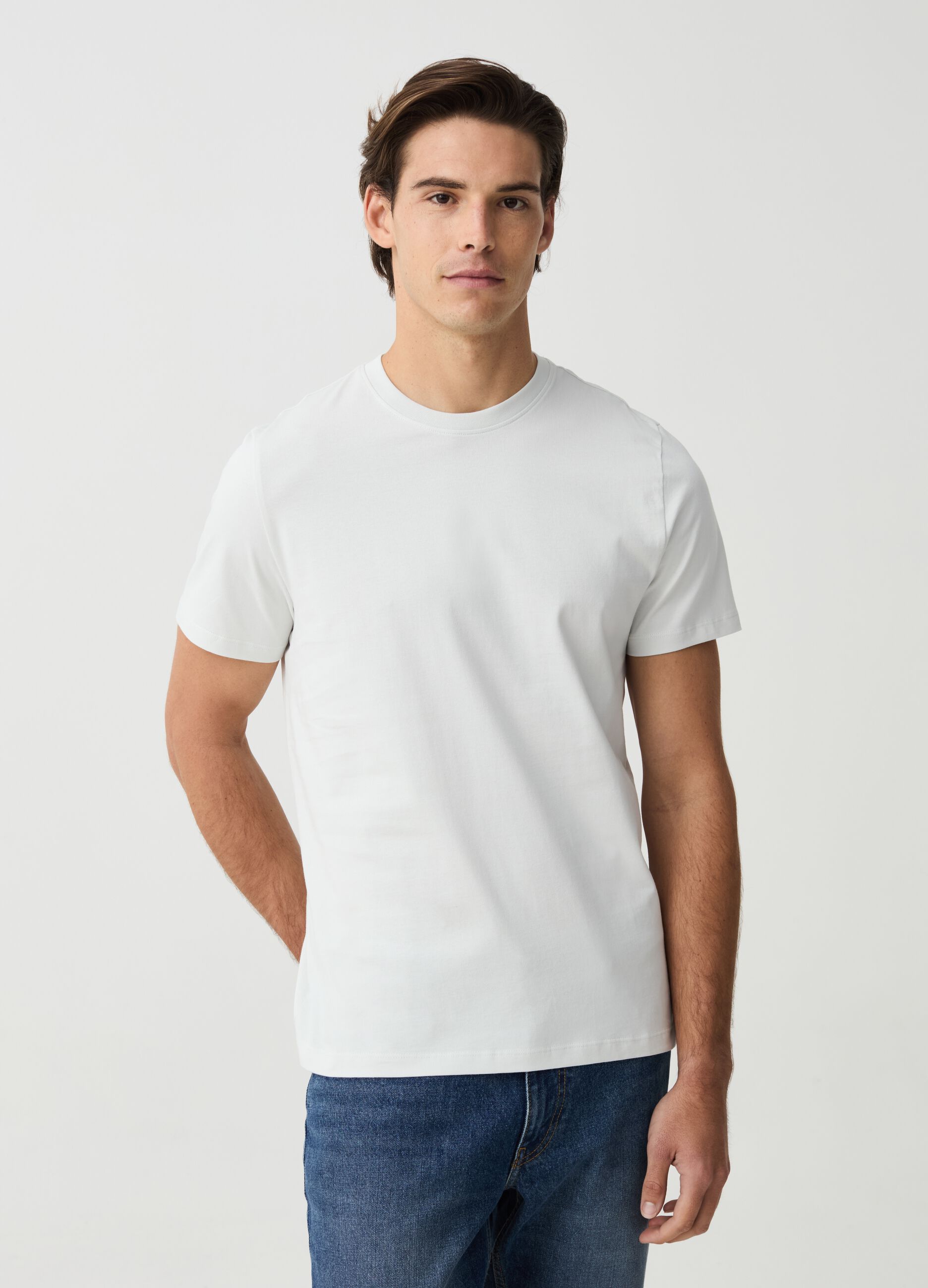 Organic cotton T-shirt with round neck