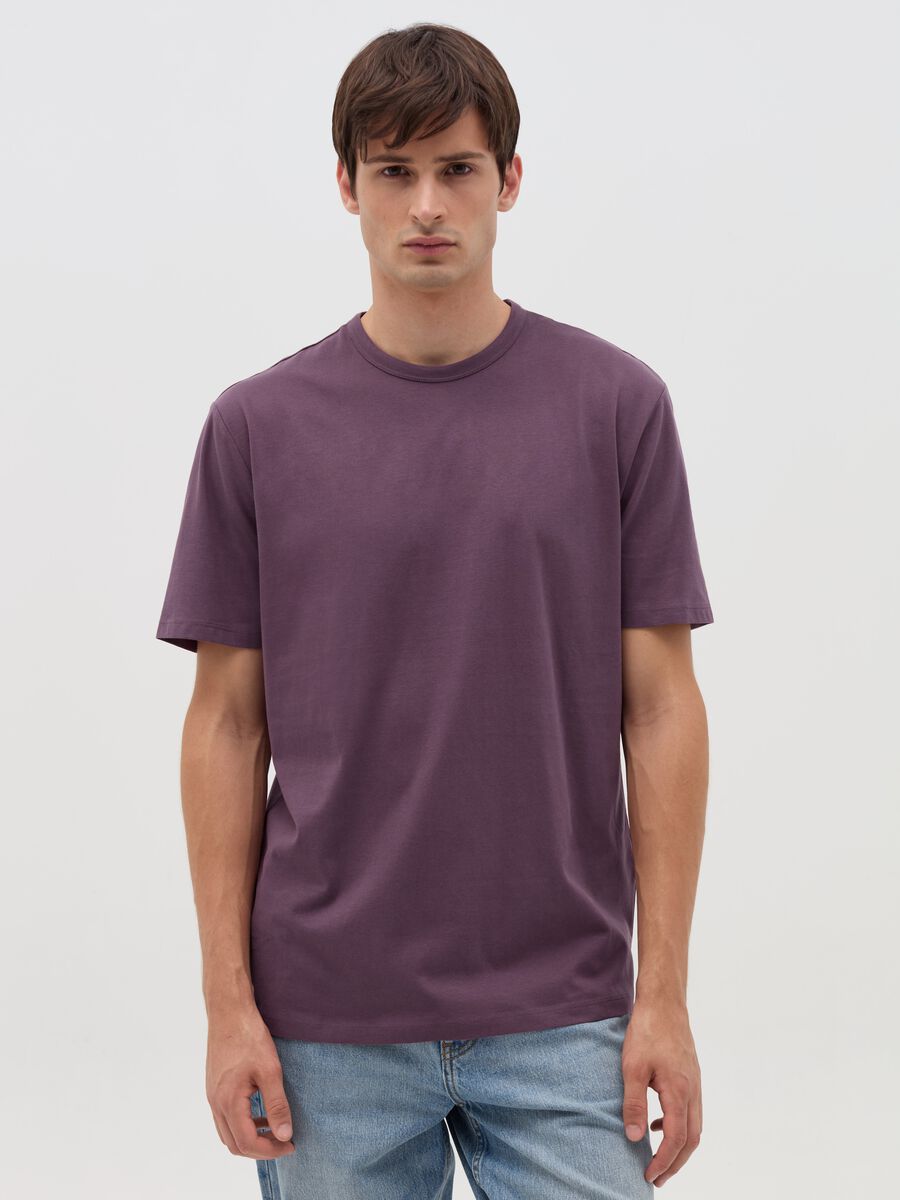 Cotton T-shirt with round neck_1