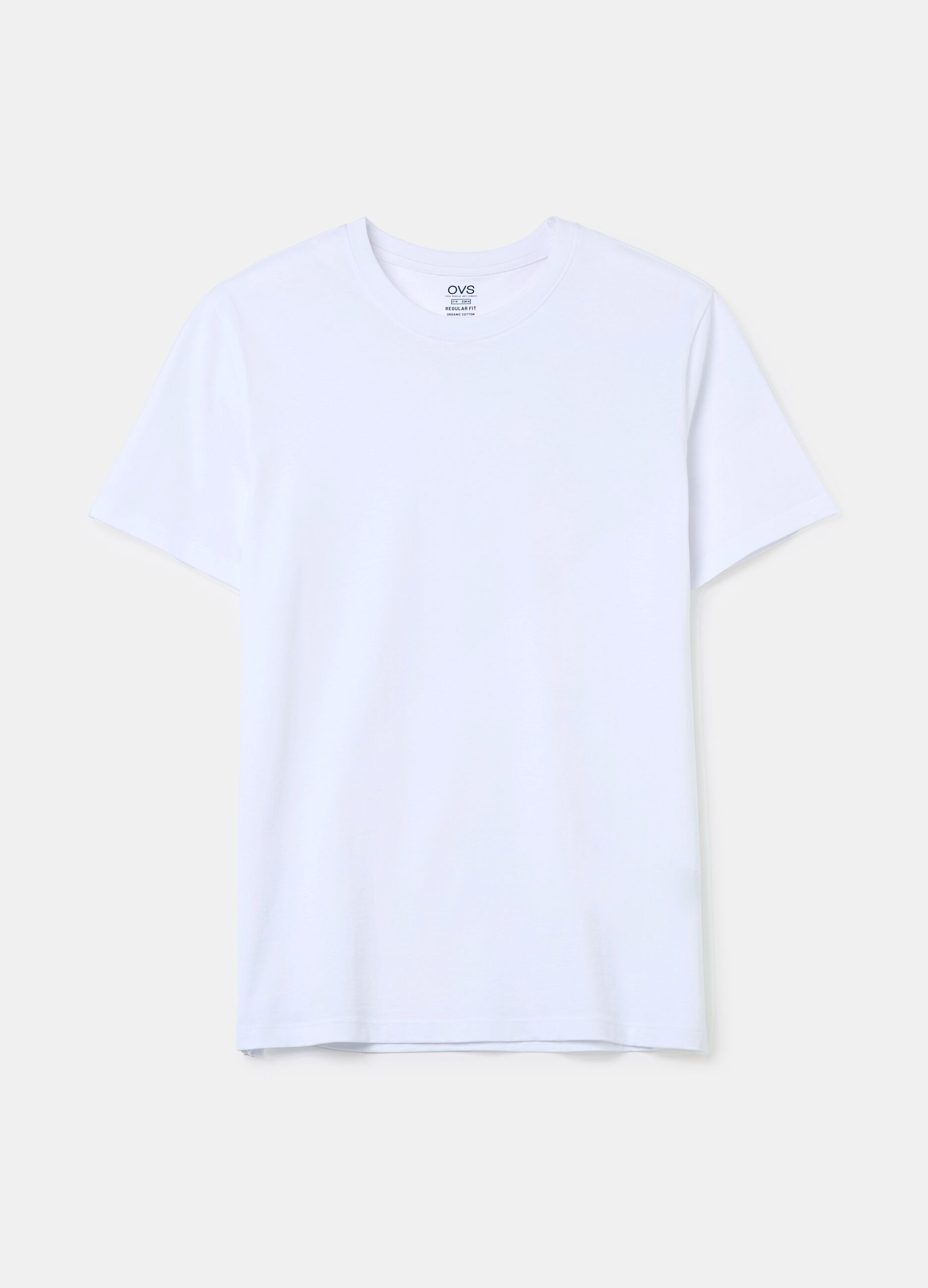 Cotton T-shirt with round neck