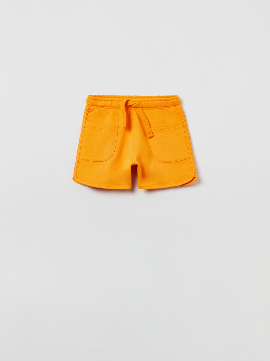 Cotton shorts with drawstring_0