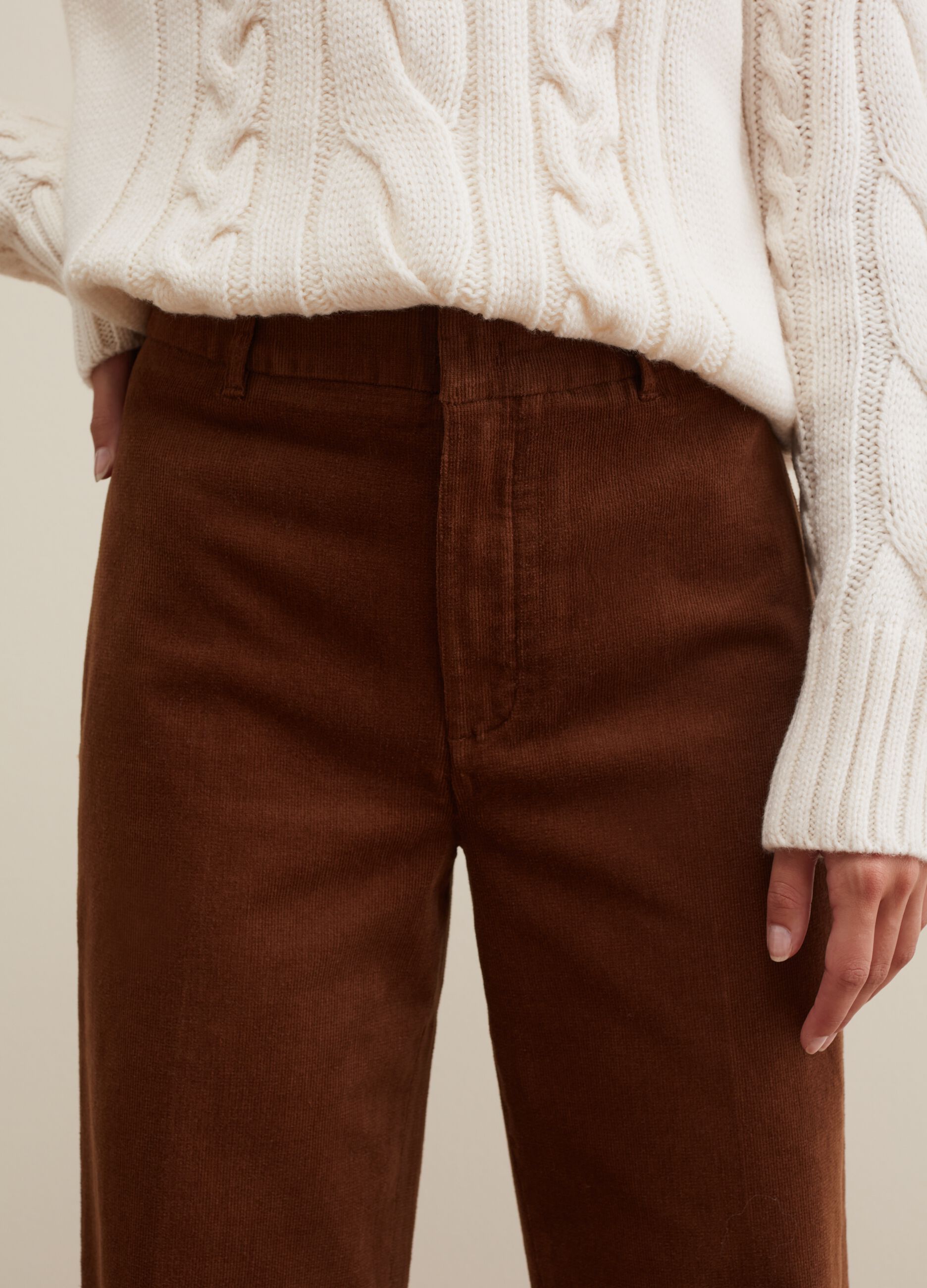 Straight-fit trousers in corduroy