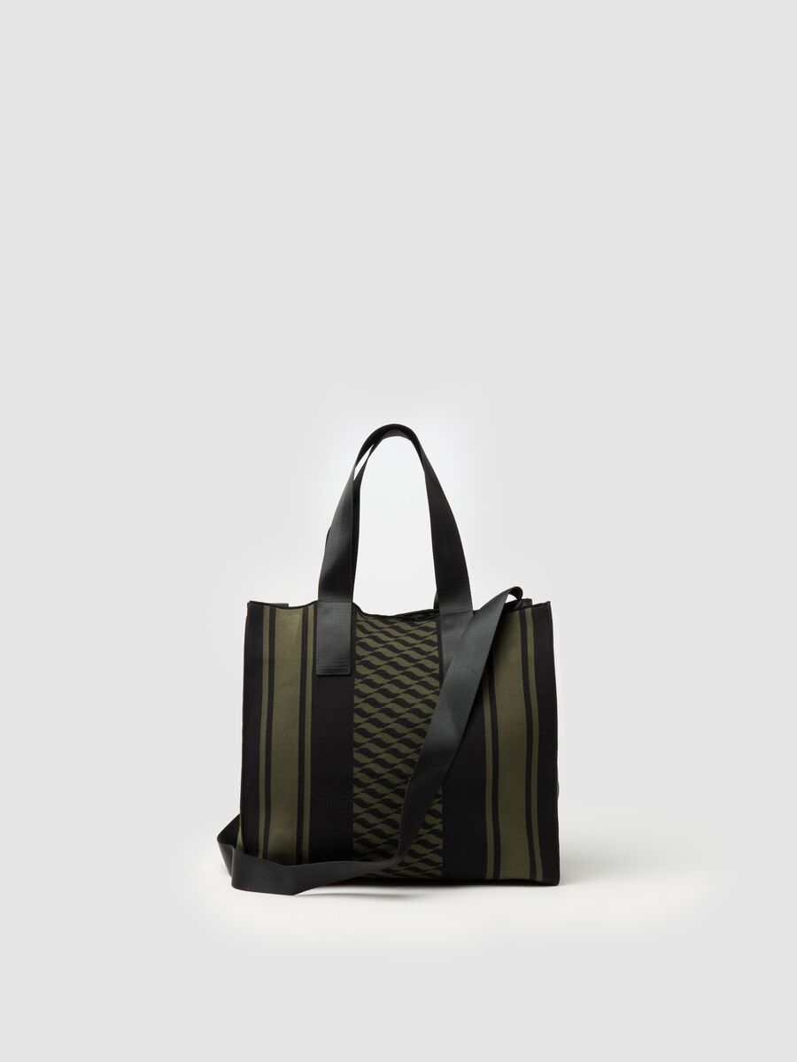 Tote bag con trama geometrica_0