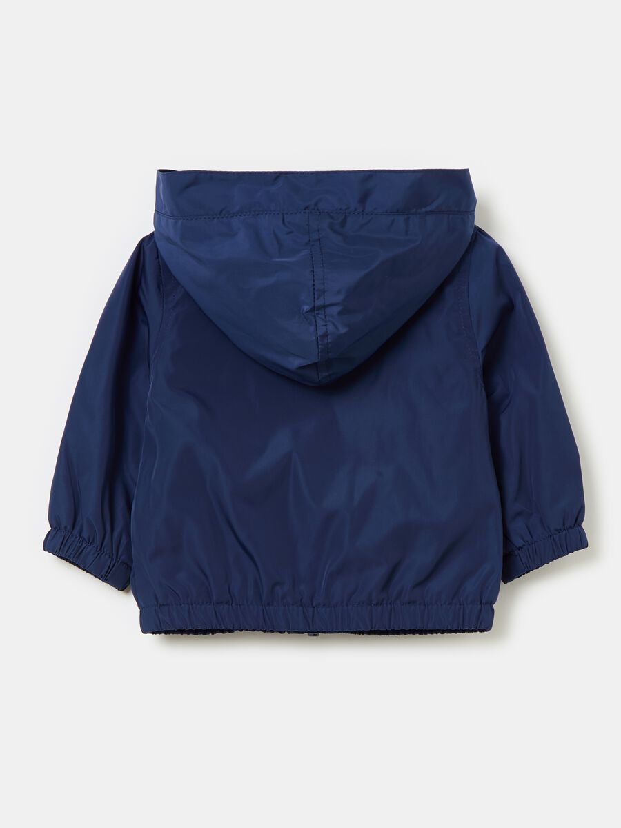 Boy's organic cotton fleece-lined waterproof jacket
