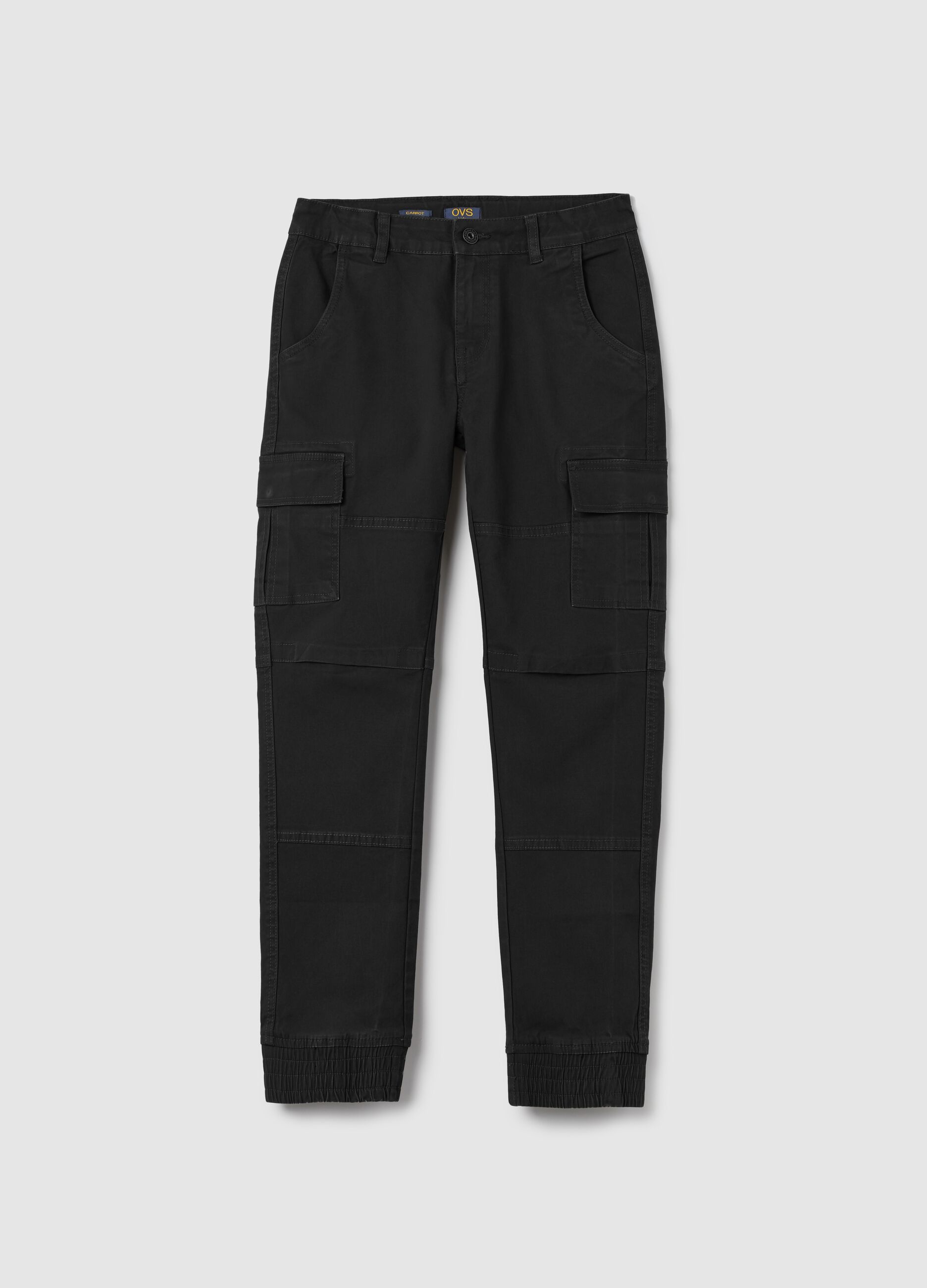 Stretch twill cargo trousers