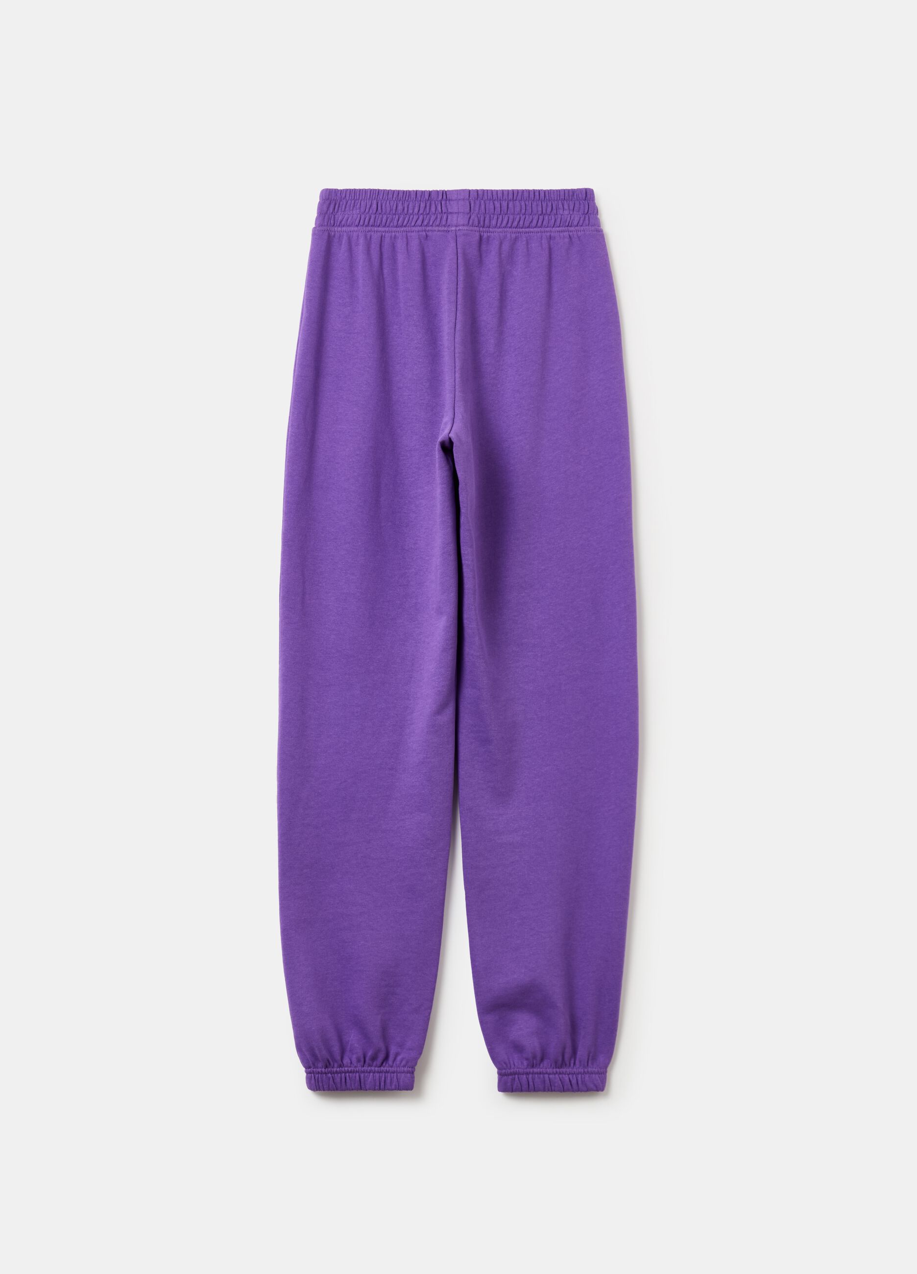 Fleece joggers with print