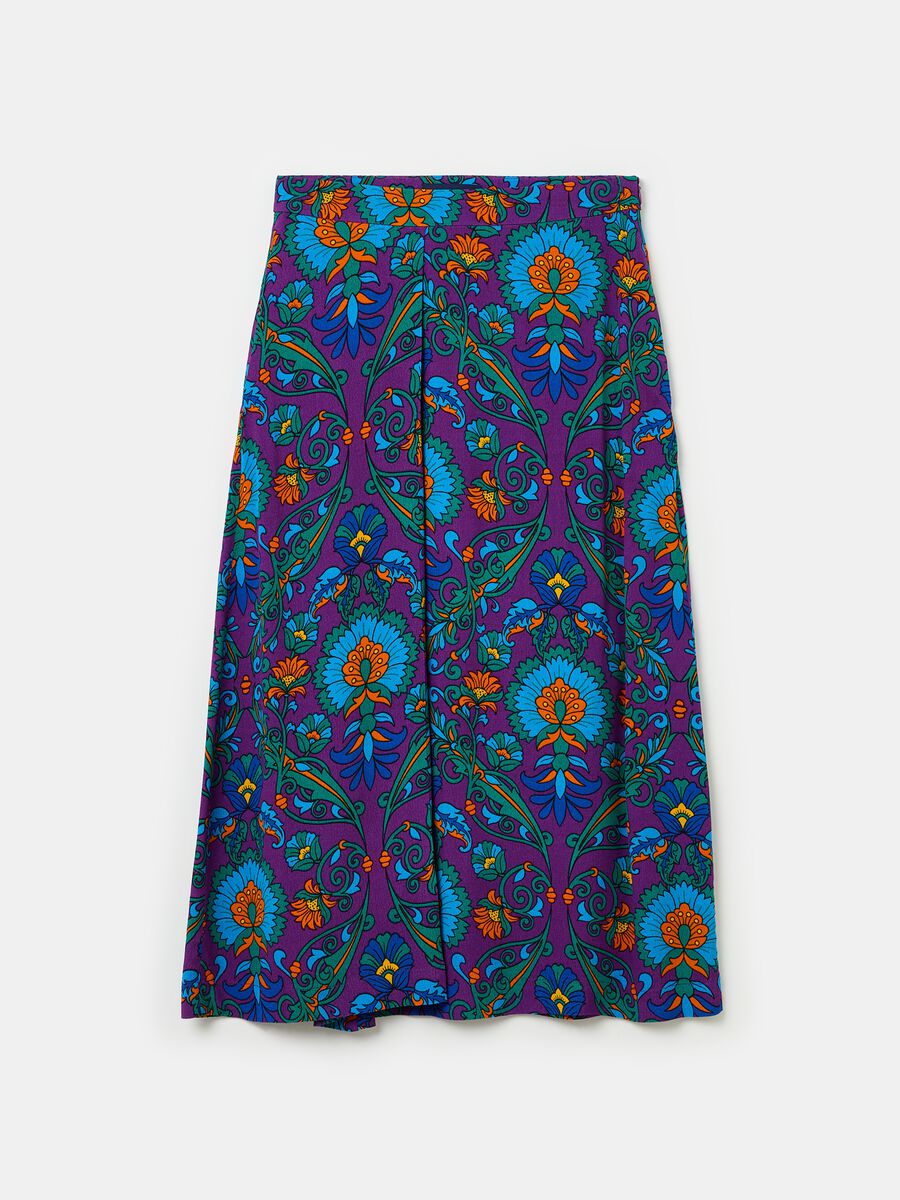 Midi skirt in viscose with print_4