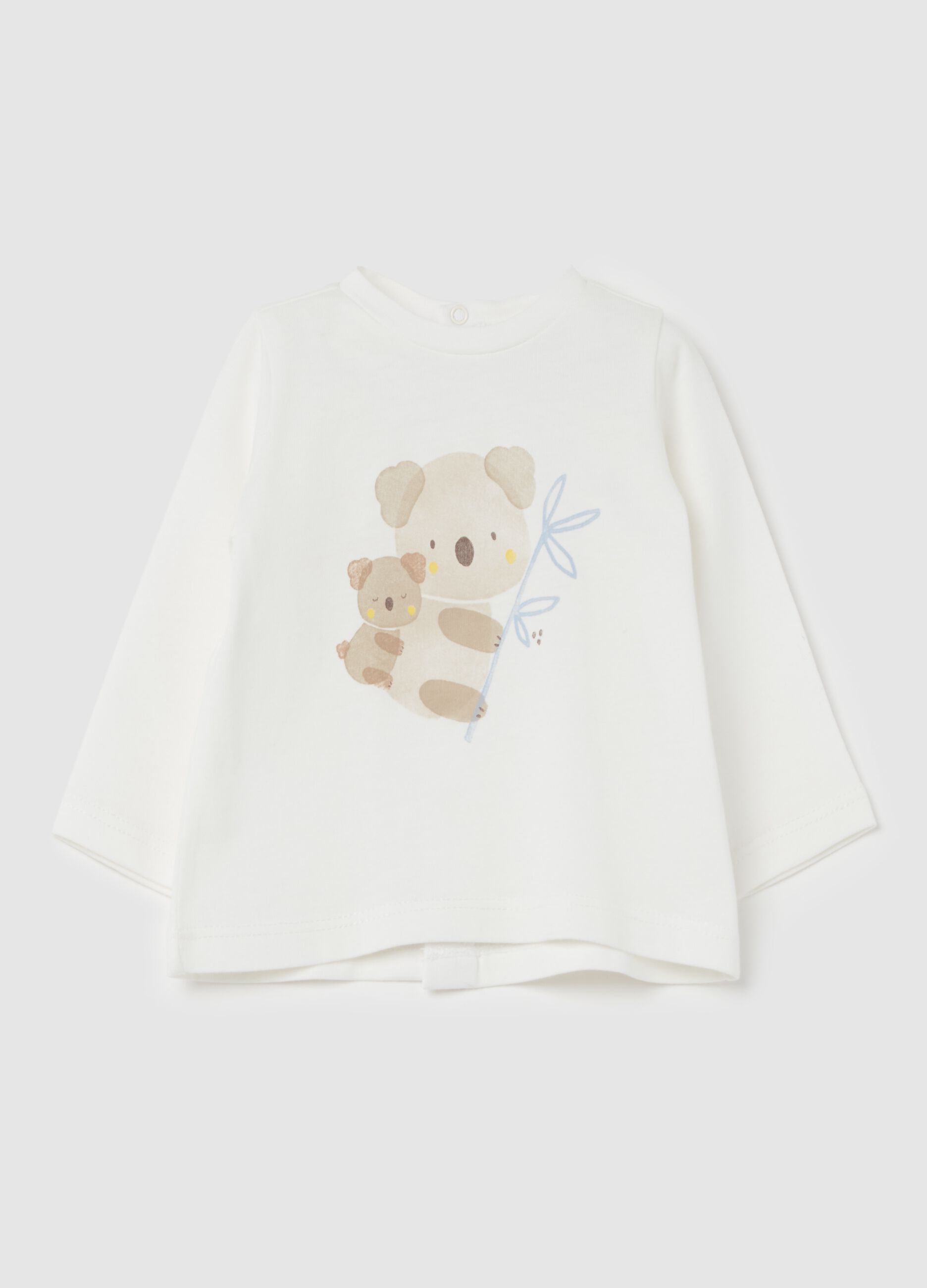 Organic cotton T-shirt with koala print