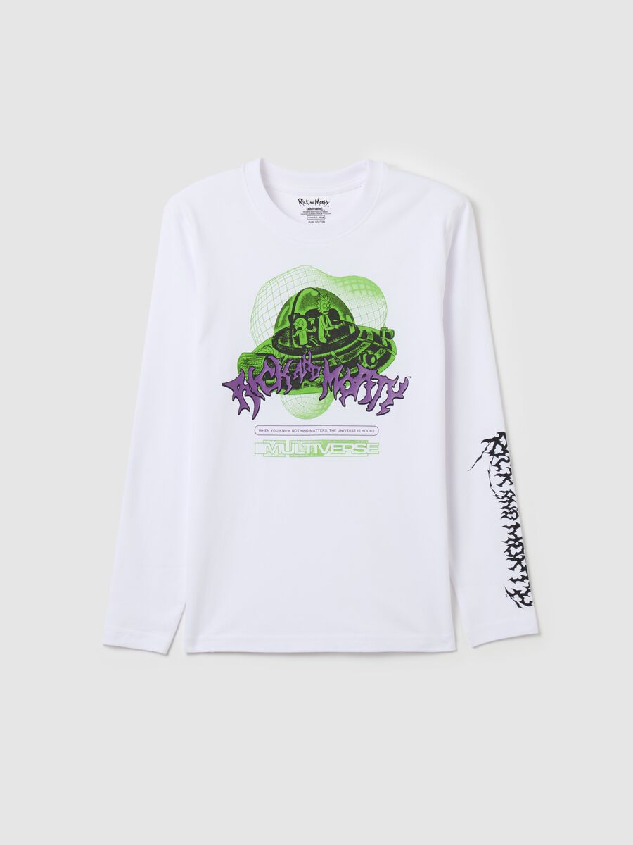 Long-sleeved T-shirt with Rick and Morty print_0