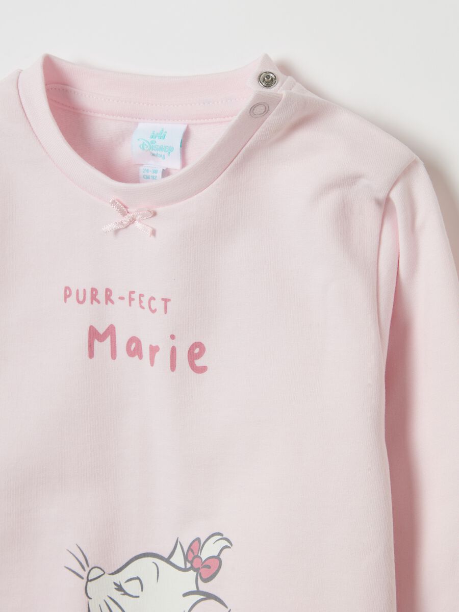 Organic cotton fleece pyjamas with Marie print_2