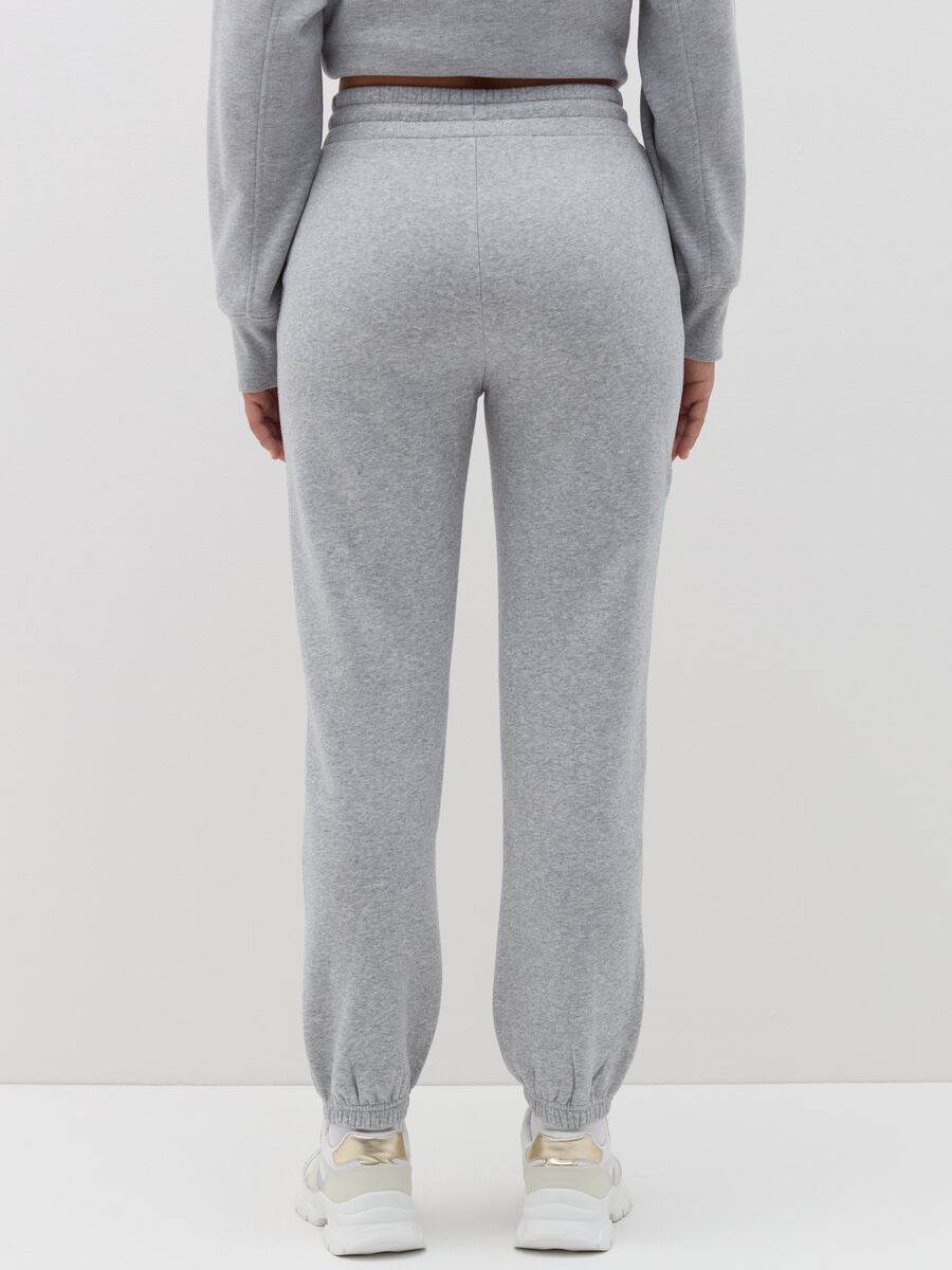 Fleece joggers with drawstring_3